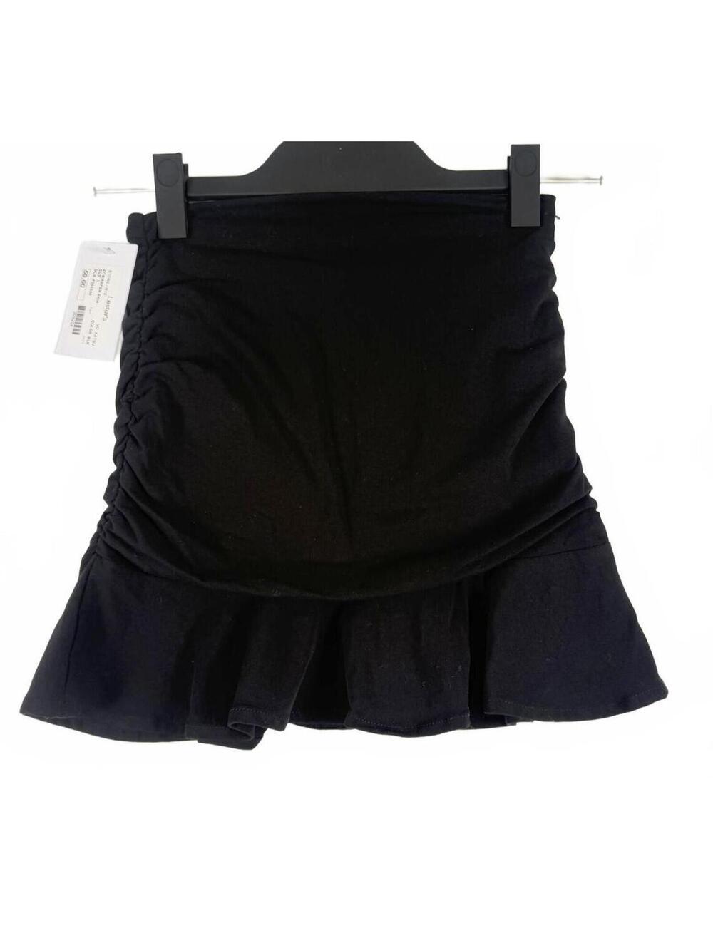 NEW Katie J NYC Black Ruched Mini Skirt Ruffle Hem Girls Size Large (12)
